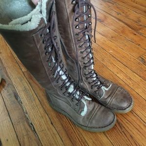 ALDO vintage Lace up winter boots with zipper